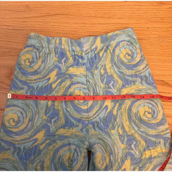 House of Sunny Swirl Print Bootcut Sweater Pants US 4 groovy psychedelic - Picture 7 of 9